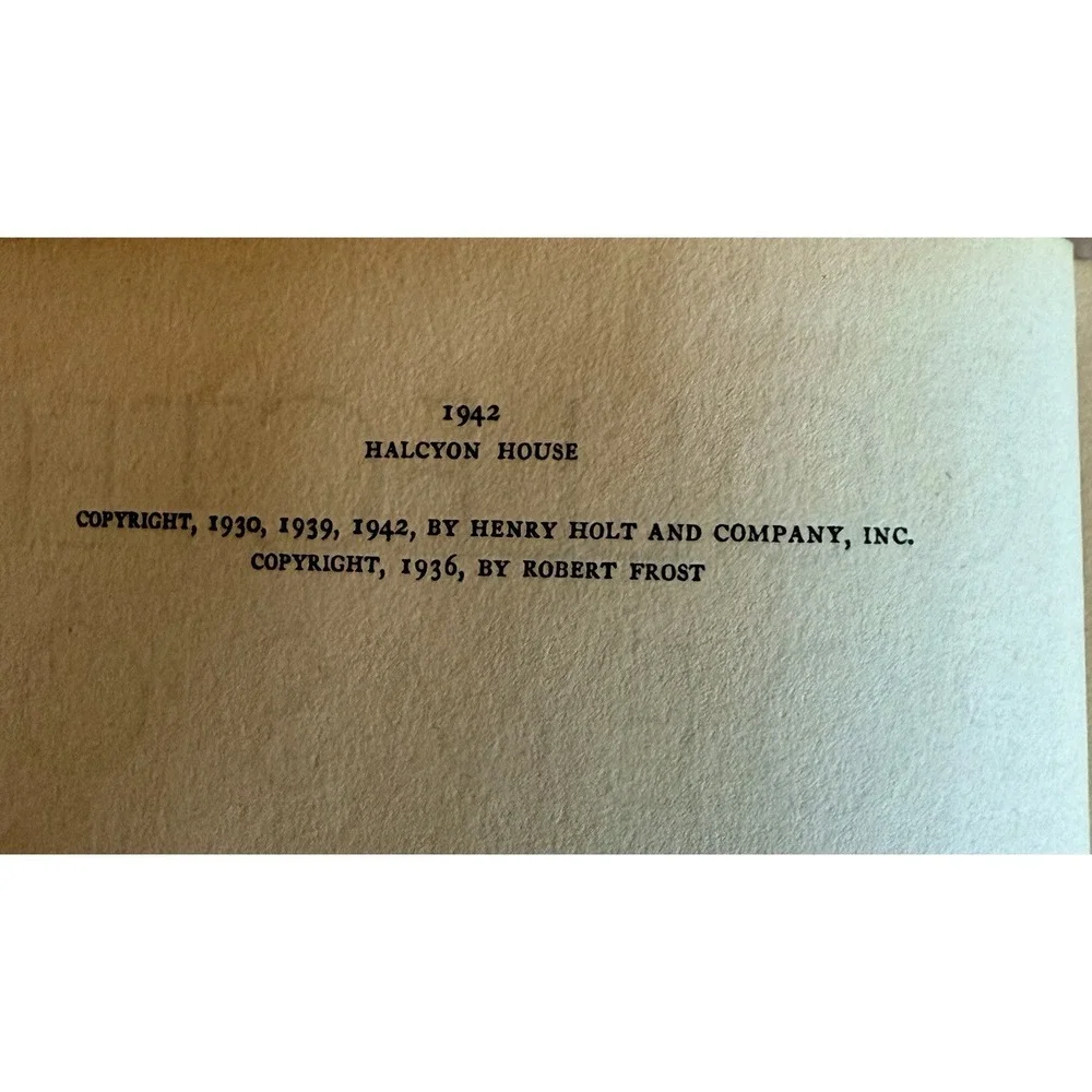 Collected Poems of Robert Frost Halcyon House 1942